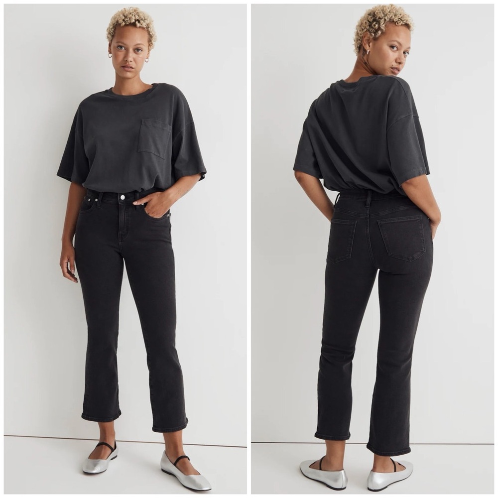 NWT MADEWELL Curvy Kick Out Crop Jean Starkey Wash